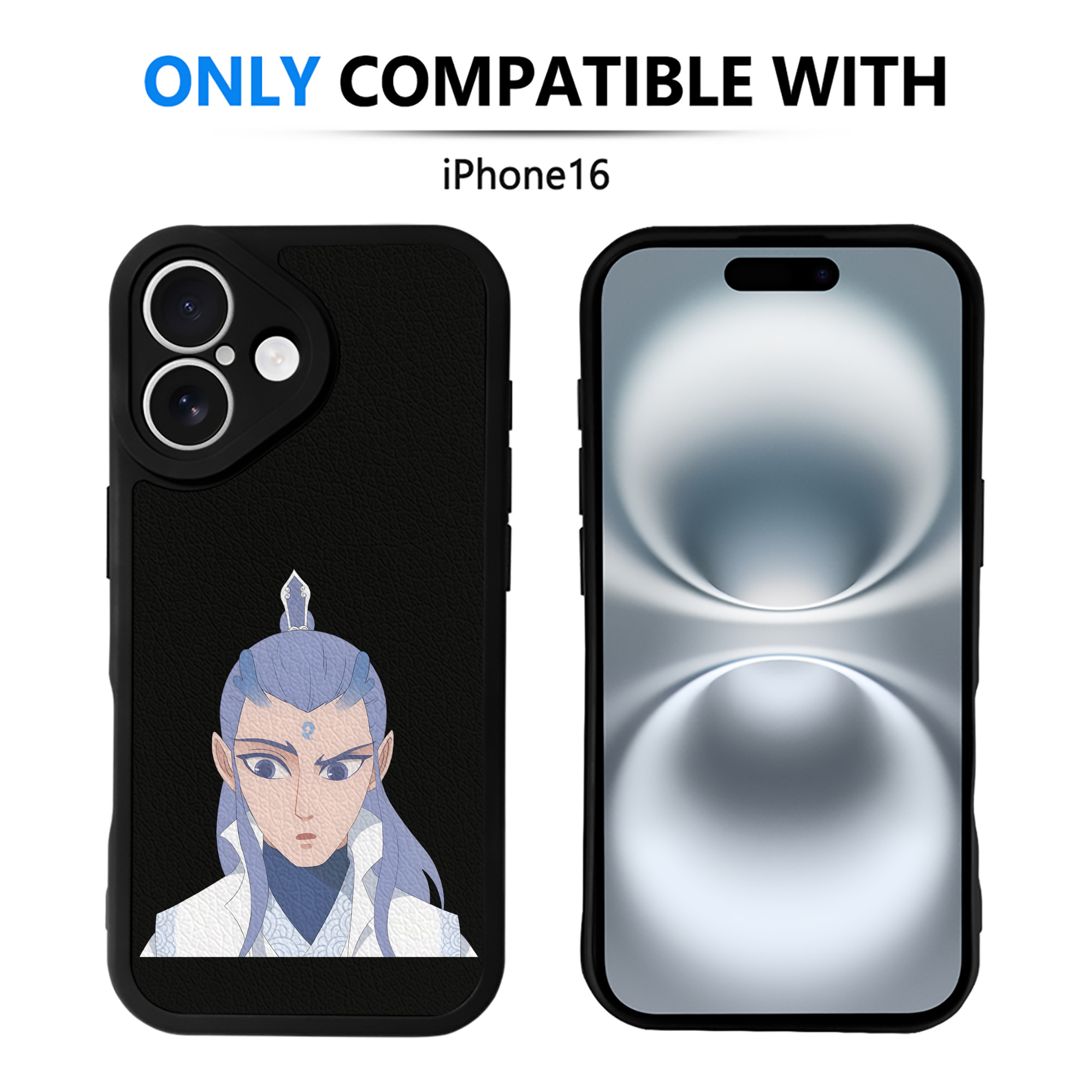 （画像用） Ne Zha 2 ナタ 魔童の大暴れ 【iPhone 16シリーズ対応】シリコンスマホケース（レザー調） 材質：シリコン